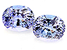 Tanzanite Pair Oval Eye clean to Slightly included